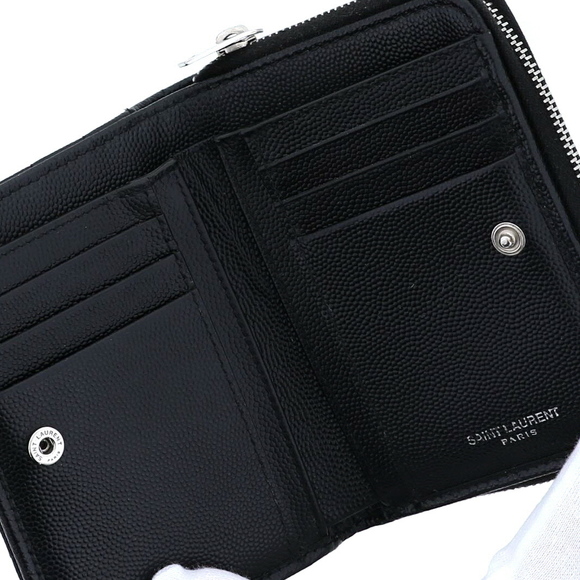Saint Laurent Paris Monogram Compact Wallet - Picture 4 of 5